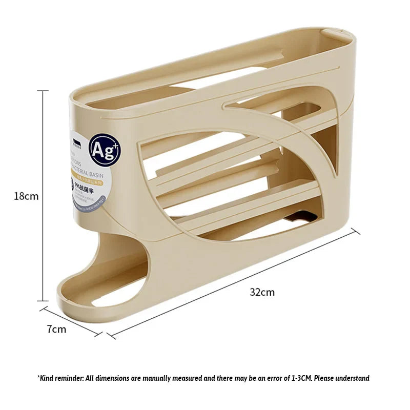 4 Layers Automatic Rolling Egg Holder Rack Storage Box Container Can Hold 30 Eggs High Quality Egg Rack Kitchen Fridge Organizer