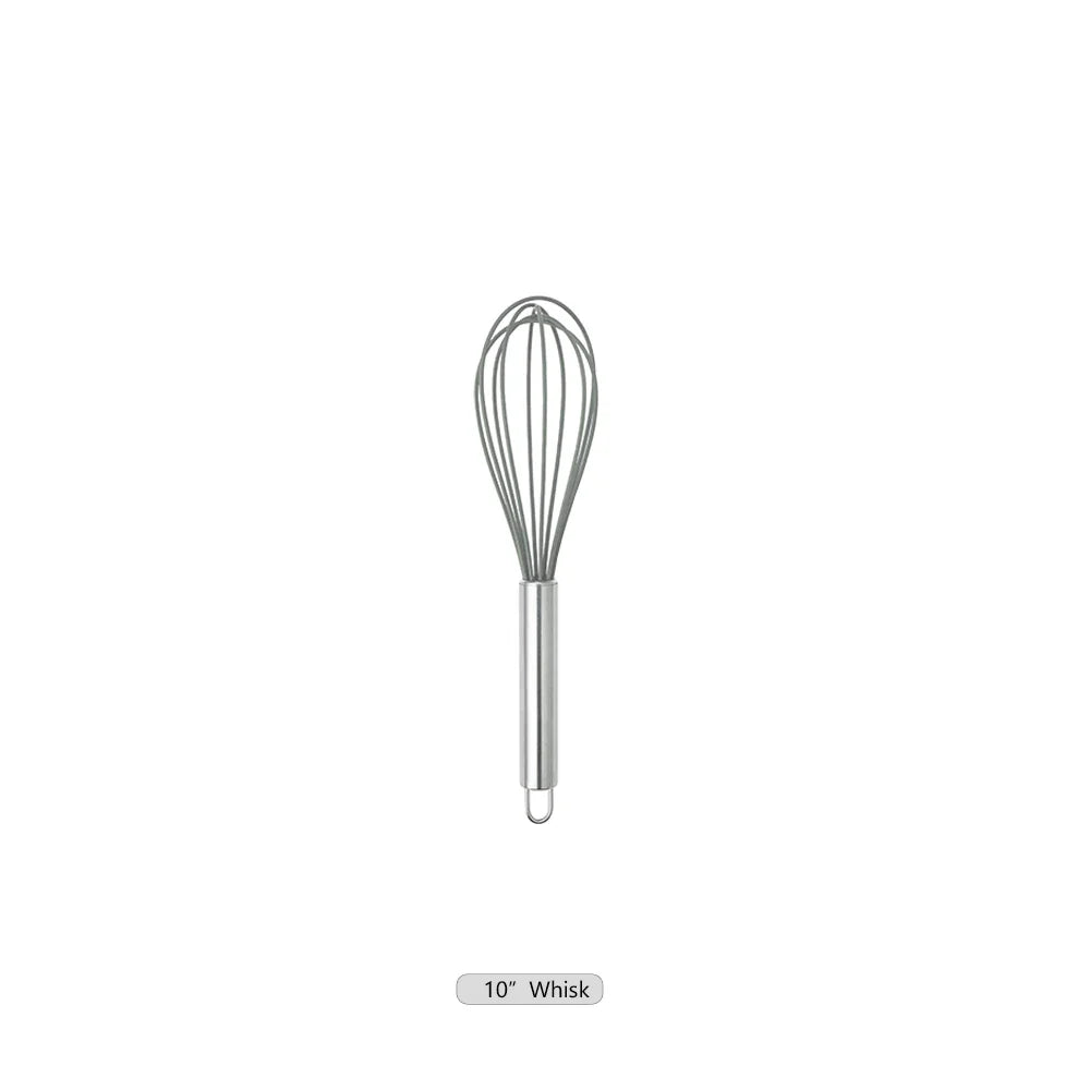 1-Pack Silicone Kitchenware Cooking Utensils Heat-resistant Stainless Steel Handle Soup Spoon Pasta Colander Kitchen Accessories