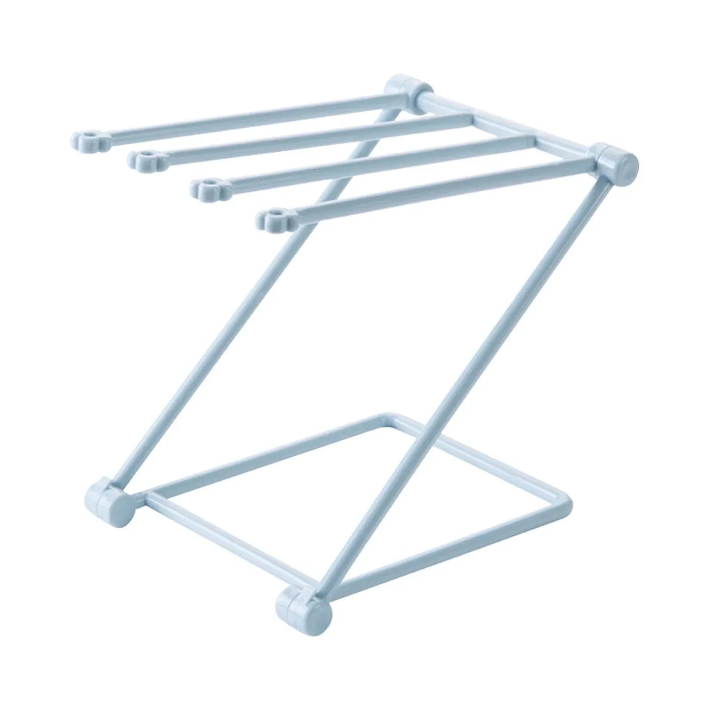 Countertop Dishcloth Drying Rack 4 Arms Folding Vertical Hand Towel Stand Dish Rag Storage Holder for Kitchen Washcloth Holder