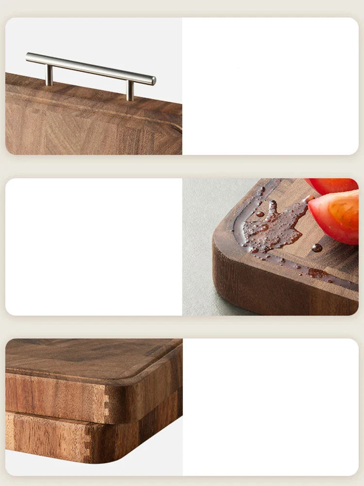 Wood chopping board Antibacterial mildew resistant double-sided usable Strong, durable and thick cutting board